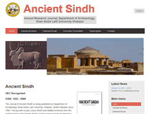 Tablet Screenshot of ancientsindh.salu.edu.pk